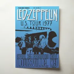Led Zeppelin – US Tour 1977 Freedom Hall Louisville Fine Art Concert Poster