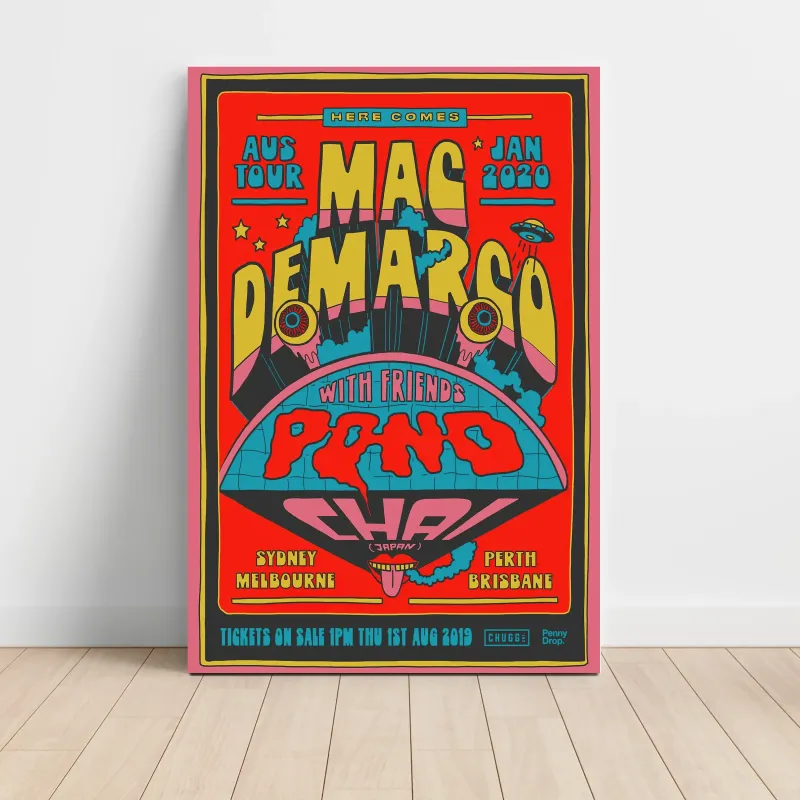 Mac DeMarco – Australian Tour 2020 Fine Art Concert Poster