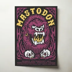 Mastodon – Münchenbryggeriet Stockholm 2019 Fine Art Concert Poster