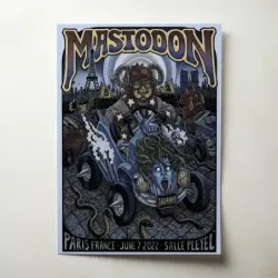 Mastodon – Salle Pleyel Paris 2022 Fine Art Concert Poster
