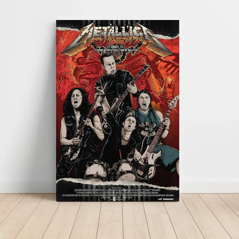 Metallica – Asia Tour 2013 Kuala Lumpur Fine Art Concert Poster