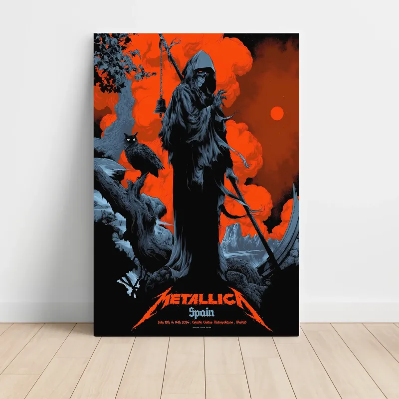 Metallica – Estadio Metropolitano Madrid 2024 Fine Art Concert Poster