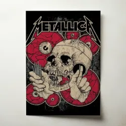Metallica – Skull and Hands Fine Art Music Poster