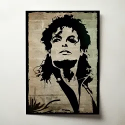 Michael Jackson – Stencil Portrait Fine Art Music Poster