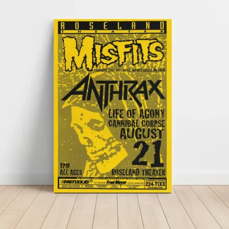 Misfits and Anthrax – Roseland Theater Fine Art Concert Poster