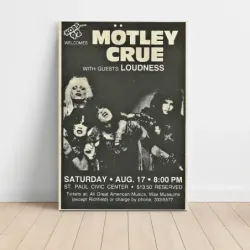 Mötley Crüe and Loudness – St Paul Civic Center Fine Art Concert Poster