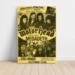 Motörhead and Megadeth – Pavilion 1986 Fine Art Concert Poster
