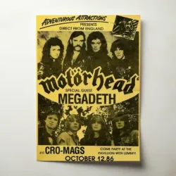 Motörhead and Megadeth – Pavilion 1986 Fine Art Concert Poster