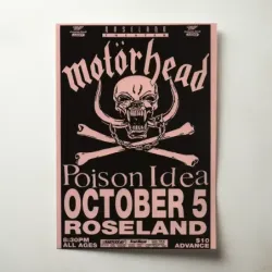 Motörhead and Poison Idea – Roseland Fine Art Concert Poster