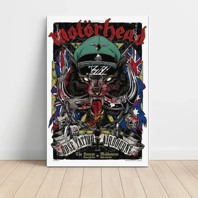 Motörhead and Rose Tattoo and Airbourne – The Forum Melbourne Fine Art Concert Poster