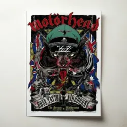 Motörhead and Rose Tattoo and Airbourne – The Forum Melbourne Fine Art Concert Poster