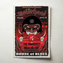 Motörhead and The Dwarves – House of Blues Fine Art Concert Poster