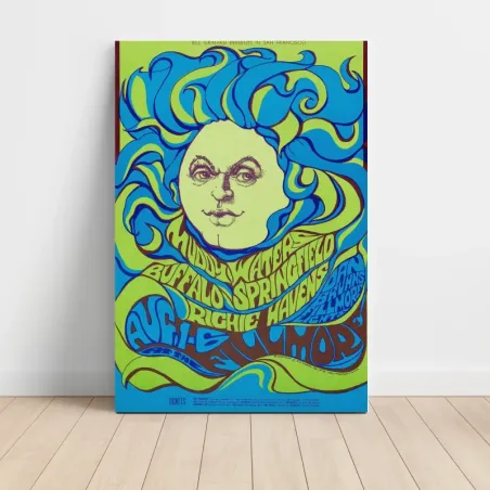 Muddy Waters and Buffalo Springfield and Richie Havens – Fillmore Fine Art Concert Poster