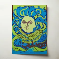 Muddy Waters and Buffalo Springfield and Richie Havens – Fillmore Fine Art Concert Poster