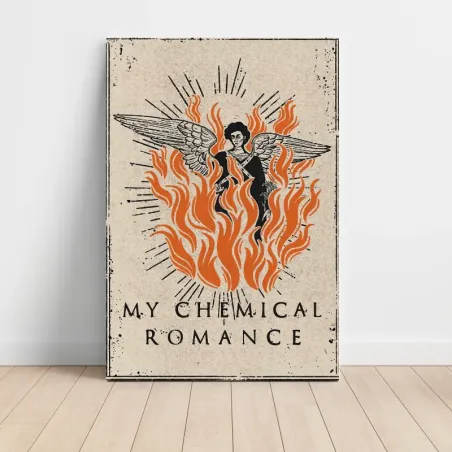 My Chemical Romance – Angel In Flames Fine Art Music Poster