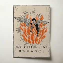 My Chemical Romance – Angel In Flames Fine Art Music Poster