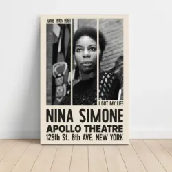 Nina Simone – Apollo Theatre New York 1961 Photo Fine Art Concert Poster
