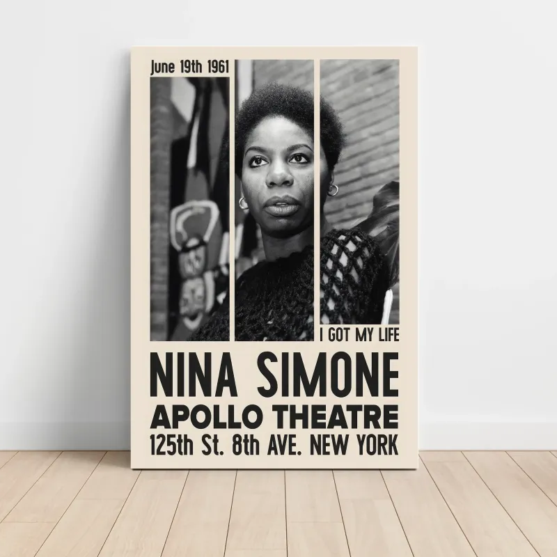 Nina Simone – Apollo Theatre New York 1961 Photo Fine Art Concert Poster