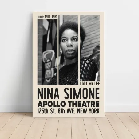 Nina Simone – Apollo Theatre New York 1961 Photo Fine Art Concert Poster