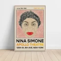 Nina Simone – Apollo Theatre New York 1961 Fine Art Concert Poster
