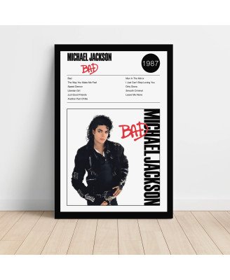 Michael Jackson – Bad Fine Art Album Poster