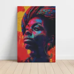 Nina Simone – Colourful Portrait Fine Art Music Poster