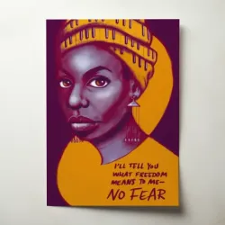 Nina Simone – No Fear Fine Art Music Poster