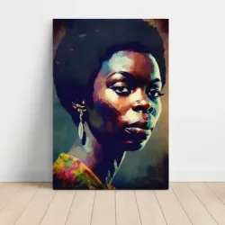 Nina Simone – Painted Portrait Fine Art Music Poster