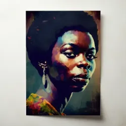Nina Simone – Painted Portrait Fine Art Music Poster