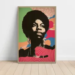 Nina Simone – Retro Collage Fine Art Music Poster