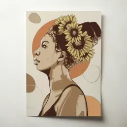 Nina Simone – Sunflower Illustration Fine Art Music Poster