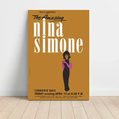 Nina Simone – The Amazing Nina Simone Carnegie Hall Fine Art Concert Poster