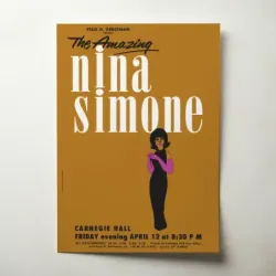 Nina Simone – The Amazing Nina Simone Carnegie Hall Fine Art Concert Poster