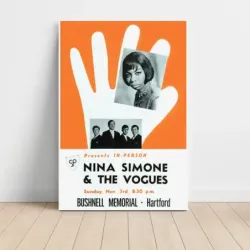 Nina Simone and The Vogues – Bushnell Memorial Hartford Fine Art Concert Poster