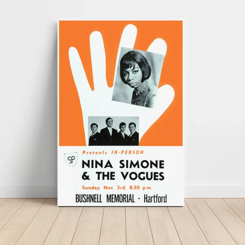 Nina Simone and The Vogues – Bushnell Memorial Hartford Fine Art Concert Poster