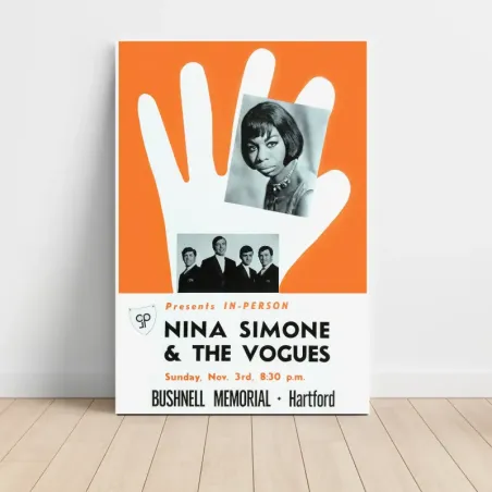 Nina Simone and The Vogues – Bushnell Memorial Hartford Fine Art Concert Poster