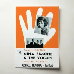 Nina Simone and The Vogues – Bushnell Memorial Hartford Fine Art Concert Poster