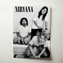 Nirvana – Band Photo Bathtub Fine Art Music Poster