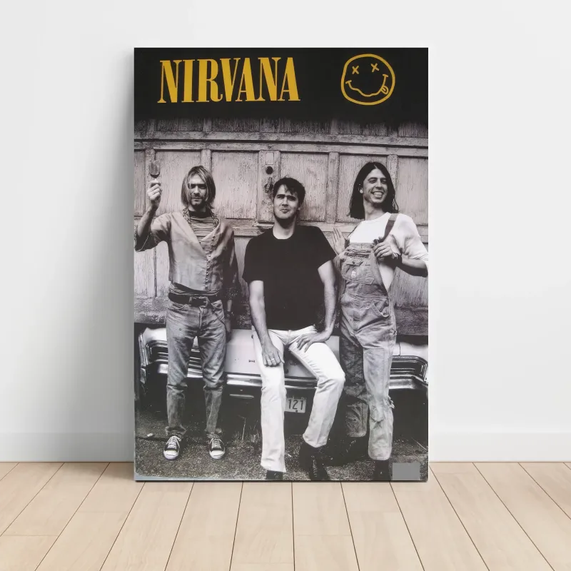 Nirvana – Band Photo Smiley Fine Art Music Poster