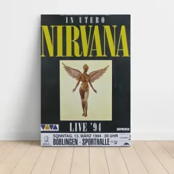 Nirvana – In Utero Live '94 Böblingen Sporthalle Fine Art Concert Poster