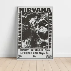 Nirvana – Lift Ticket Sub Pop Fine Art Concert Poster