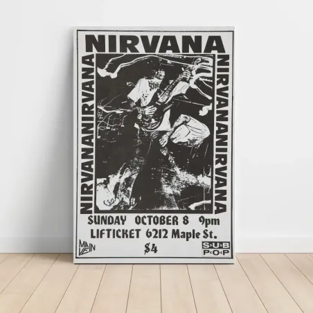 Nirvana – Lift Ticket Sub Pop Fine Art Concert Poster