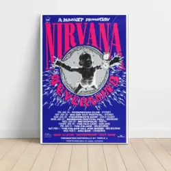 Nirvana – Nevermind Australian Tour 1992 Fine Art Concert Poster