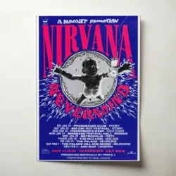 Nirvana – Nevermind Australian Tour 1992 Fine Art Concert Poster