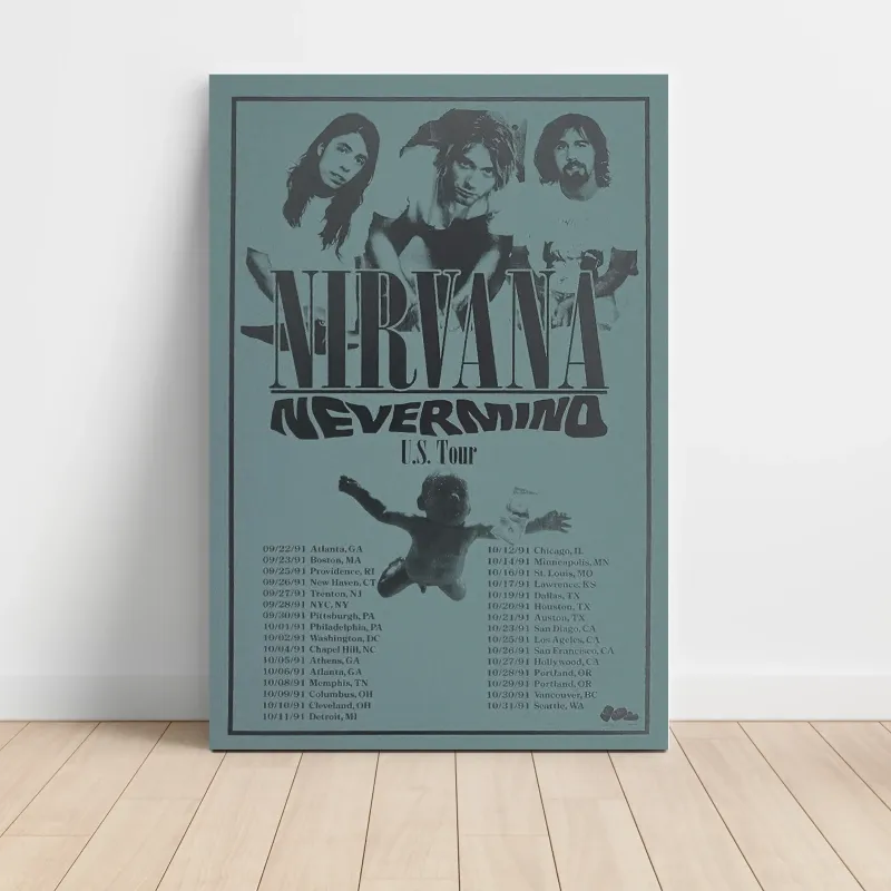 Nirvana – Nevermind US Tour 1991 Fine Art Concert Poster