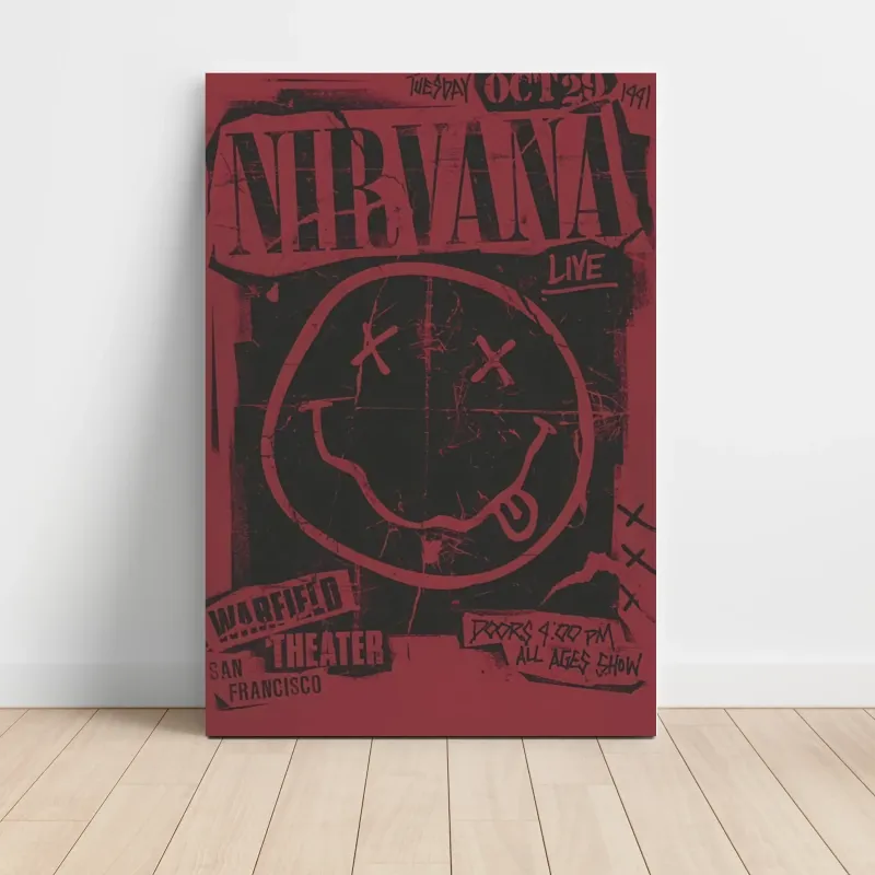 Nirvana – Warfield Theater San Francisco 1991 Fine Art Concert Poster