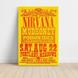 Nirvana and Mudhoney – Portland Meadows Fine Art Concert Poster