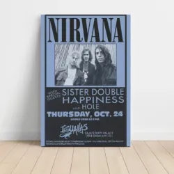 Nirvana and Sister Double Happiness and Hole – Iguanas Tijuana Fine Art Concert Poster
