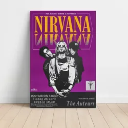 Nirvana and The Auteurs – Isstadion Stockholm 1994 Fine Art Concert Poster