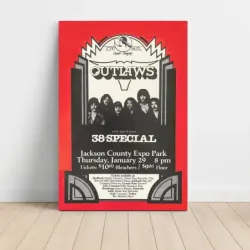 Outlaws and 38 Special – Jackson County Expo Park Fine Art Concert Poster